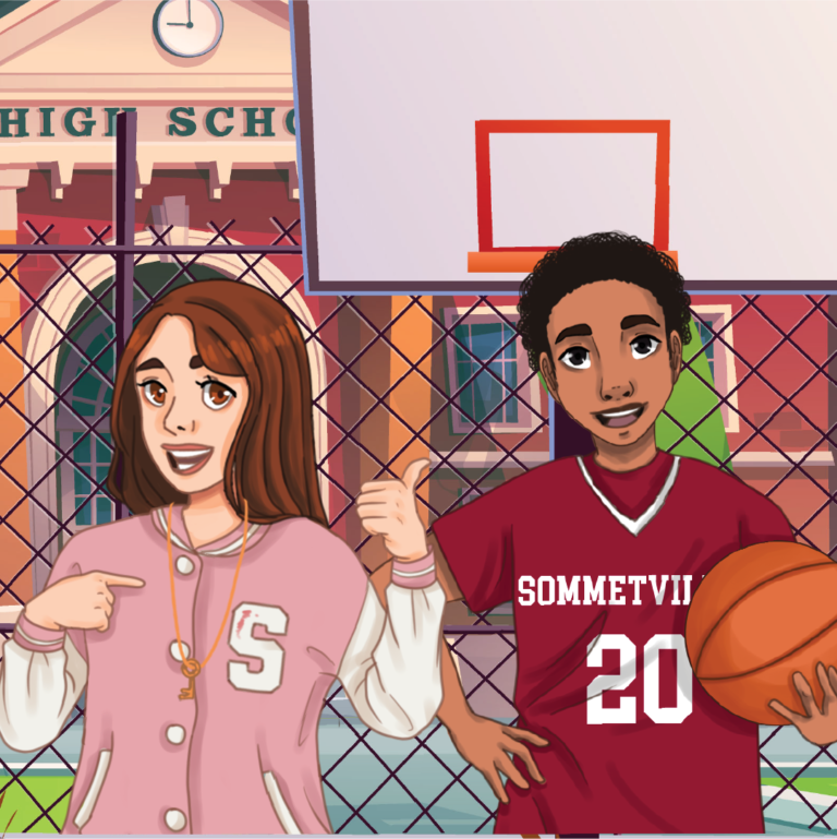 Aria showing Liam from the middle-grade book series "Aria & Liam"