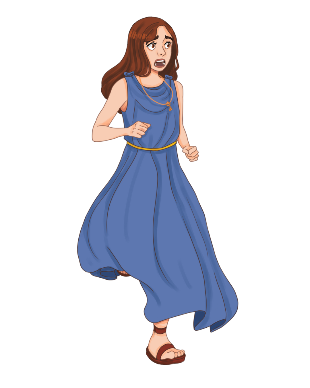 Aria running in the middle grade book "Aria & Liam Enigma in Rome"