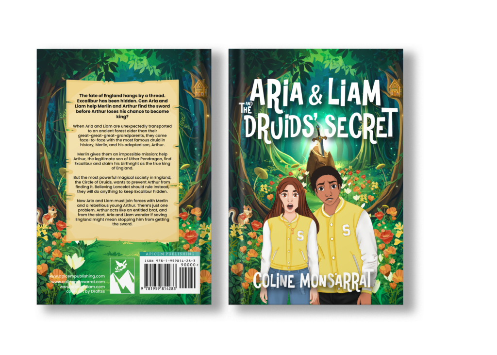 Aria & Liam and The Druids' Secret cover front and back
