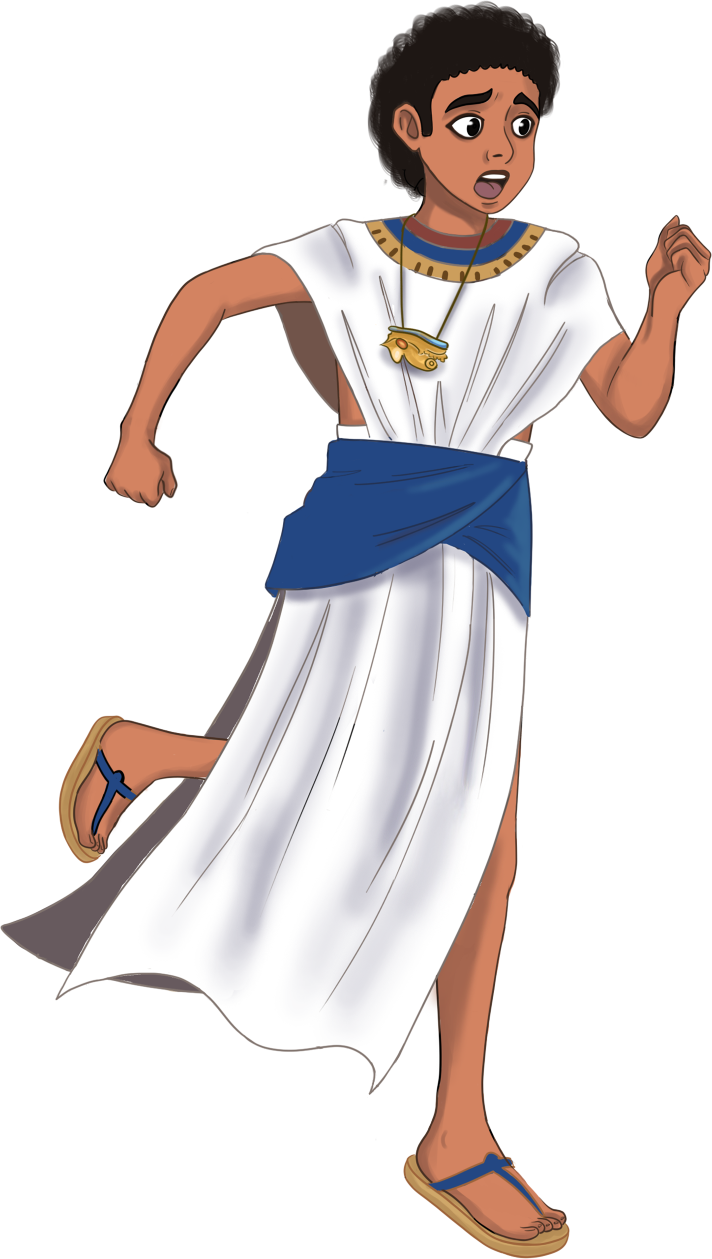 Liam running in The Coded Papyrus