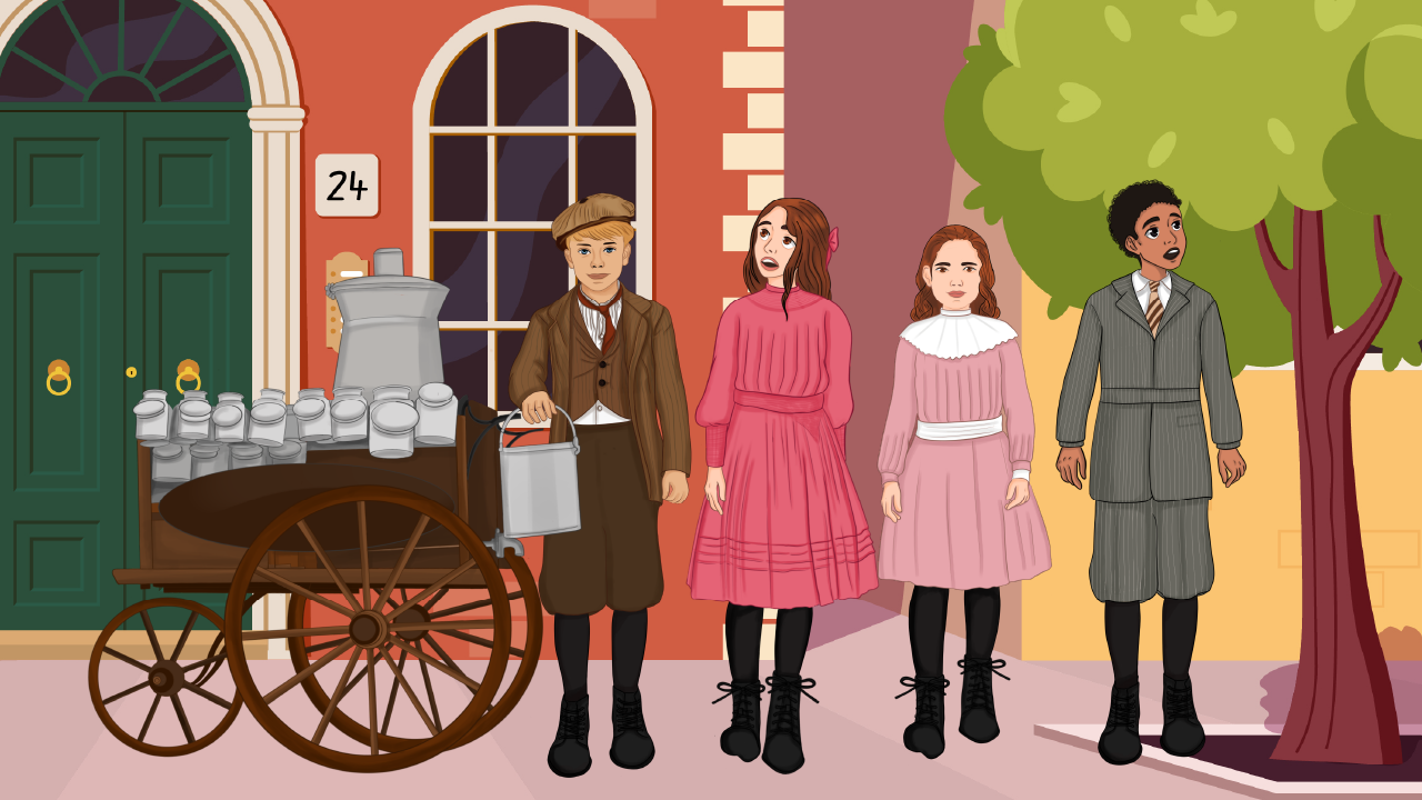 Aria and Liam in The Baker Street Mystery